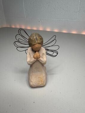 Willow Tree Angel of Prayer Figurine 4” Susan Lordi DEMDACO 1999 Praying Angel